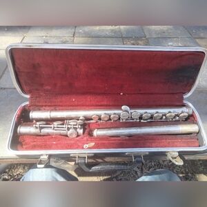 Vintage Selmer Sterling Silver Flute with Red Velvet Case